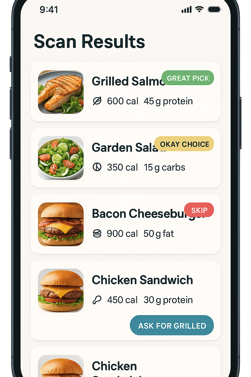 Step 2: AI analyzes menu items